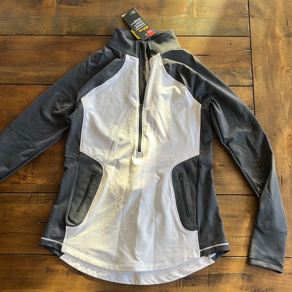 Under Armour 3/4 zip fitted long sleeve top